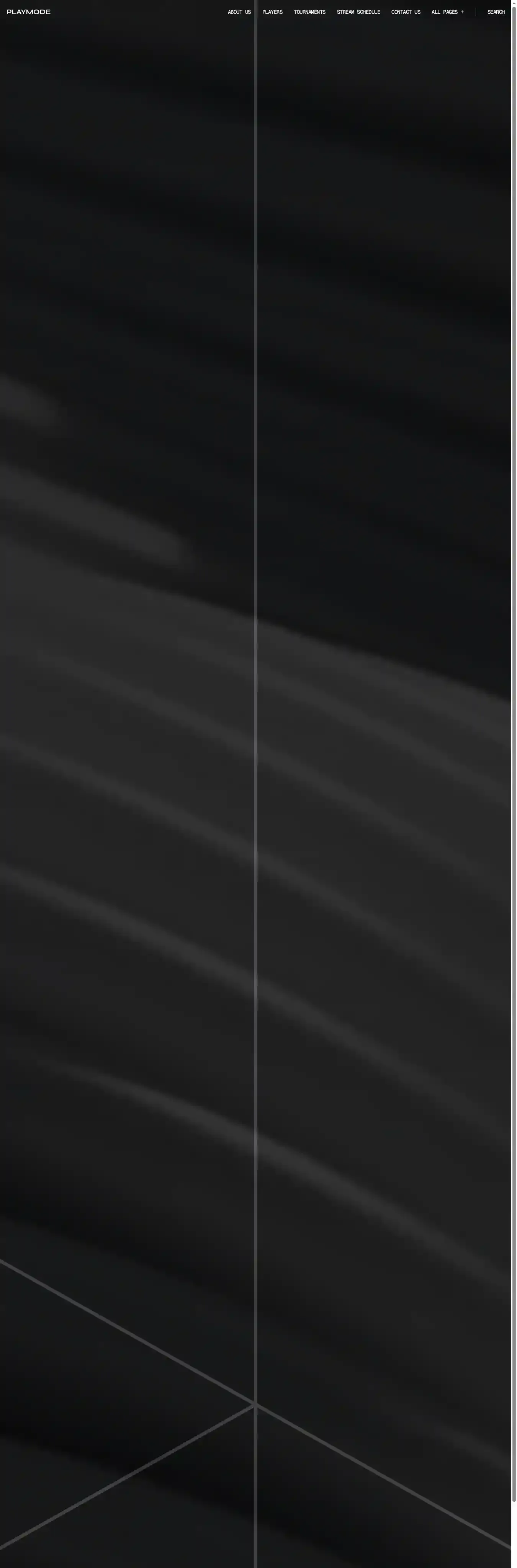 Playmode home page on desktop