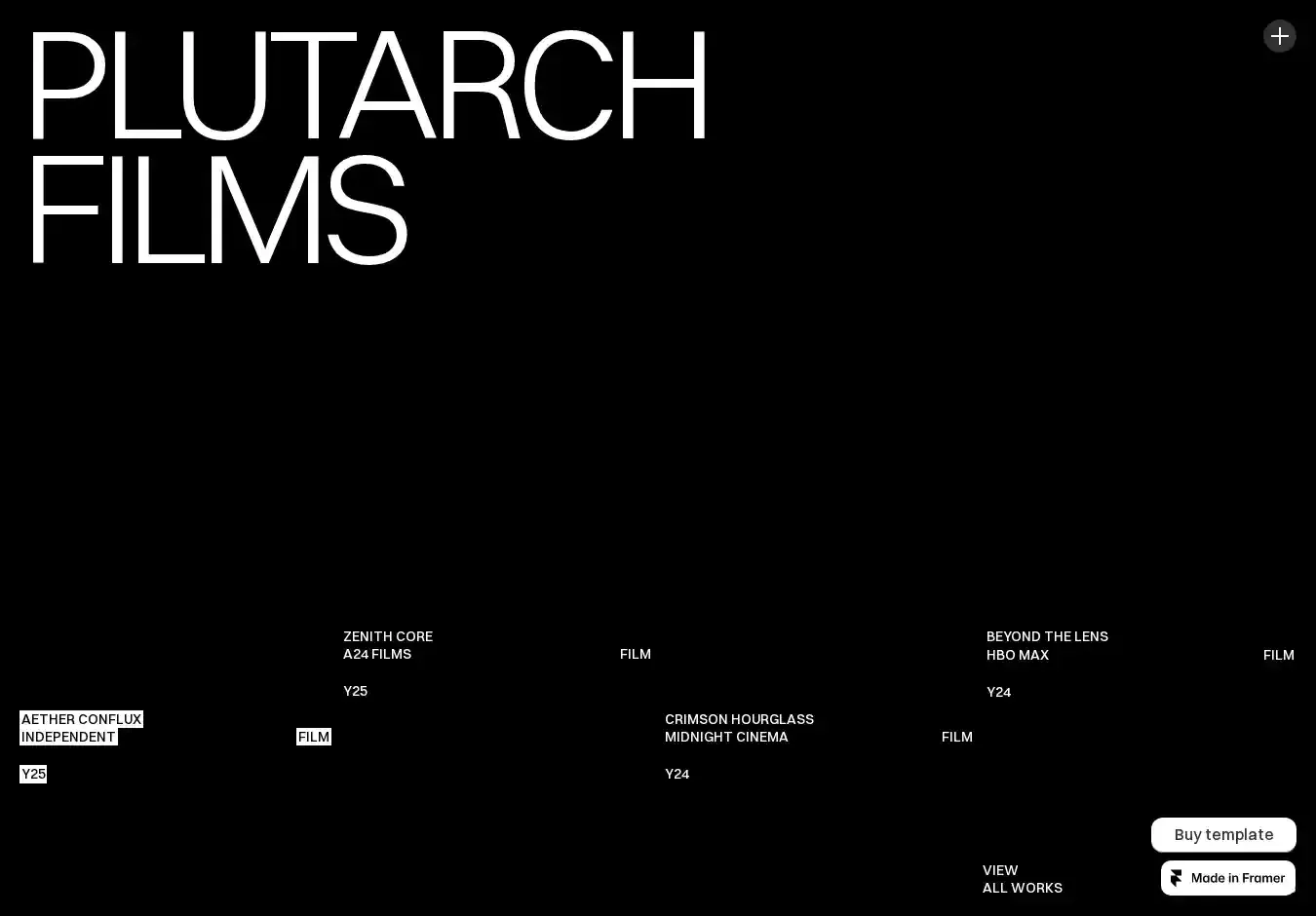 Plutarch home page on desktop