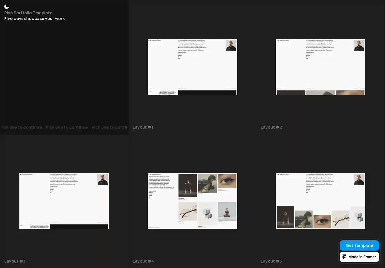Plyń home page on desktop