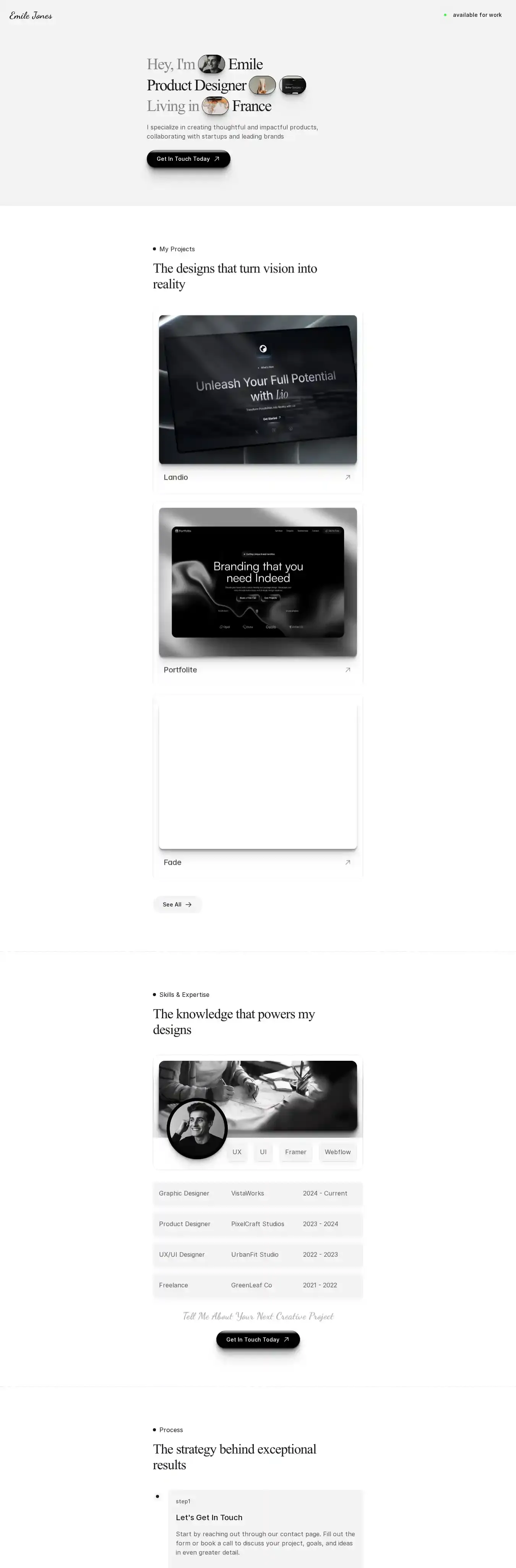 Portal home page on desktop