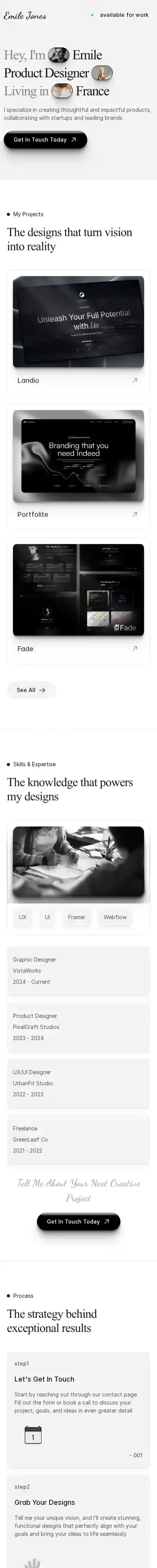 Portal home page on mobile