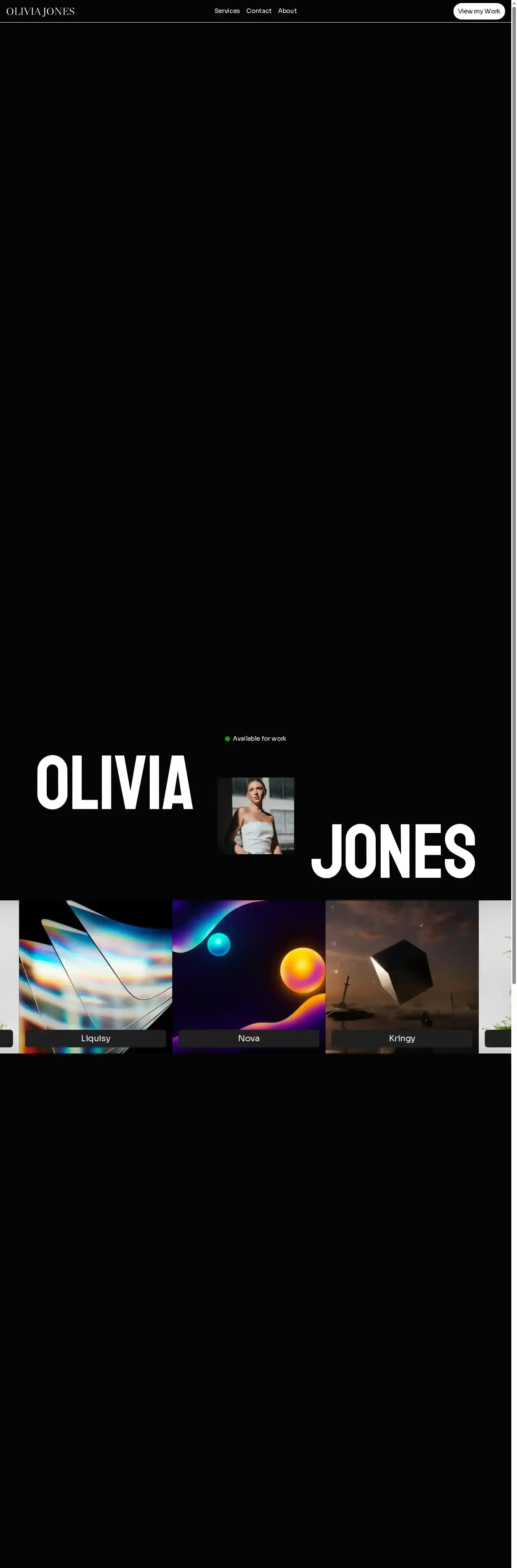 Portfolive home page on desktop
