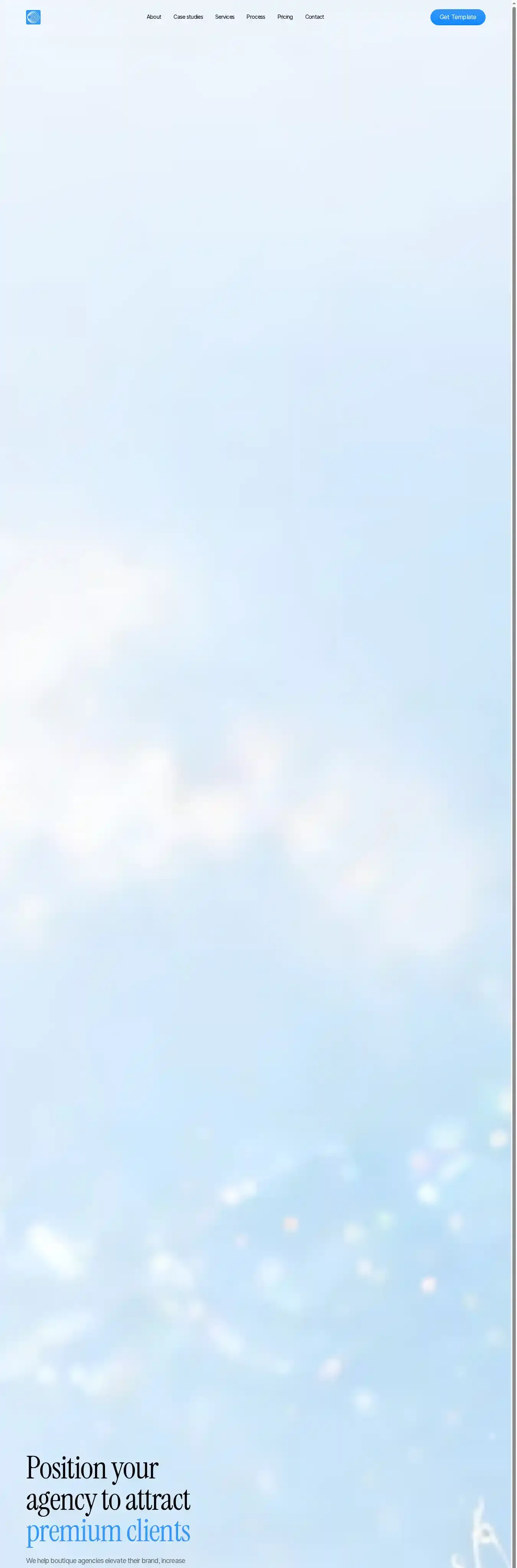 Prestiq home page on desktop