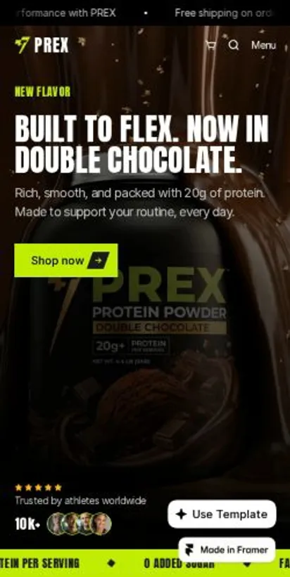 PREX home page on mobile