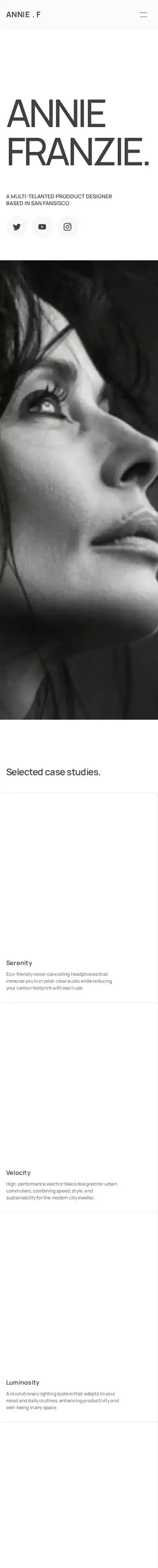 Prism home page on mobile