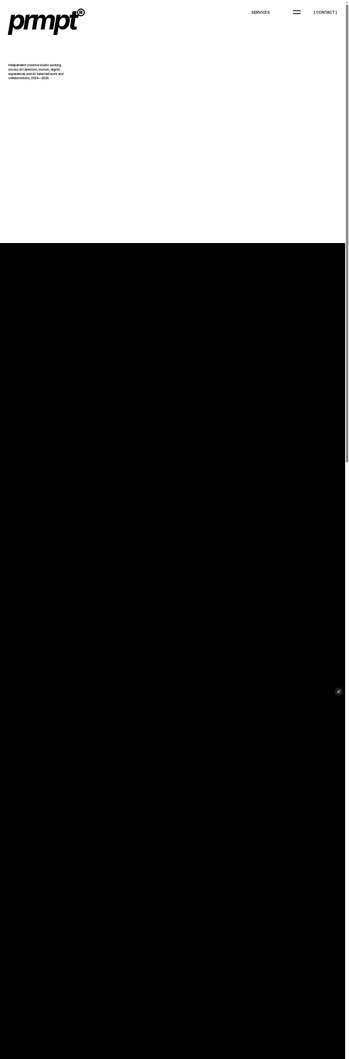 PRMPT home page on desktop
