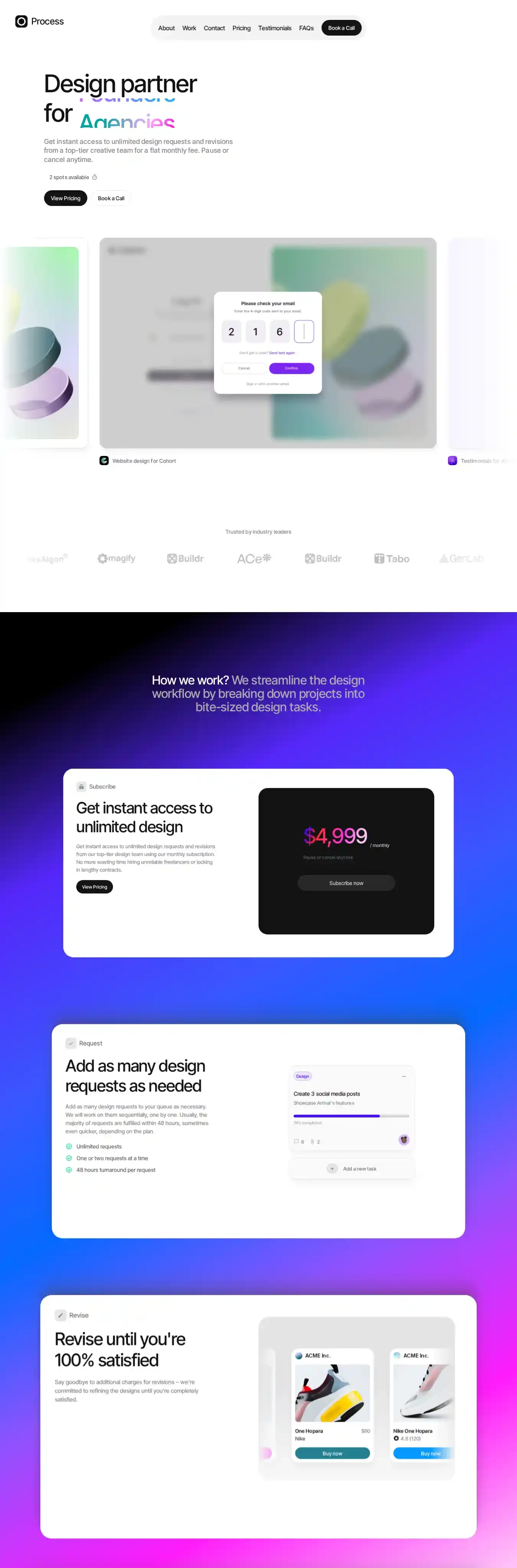 Process home page on desktop