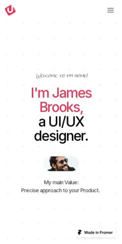 UIUXfolio home page on mobile