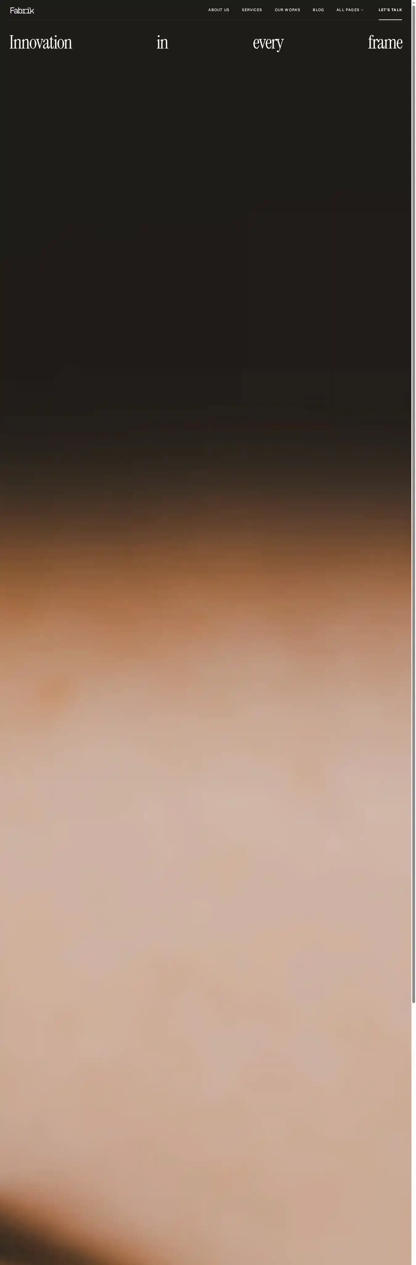 Productor home page on desktop