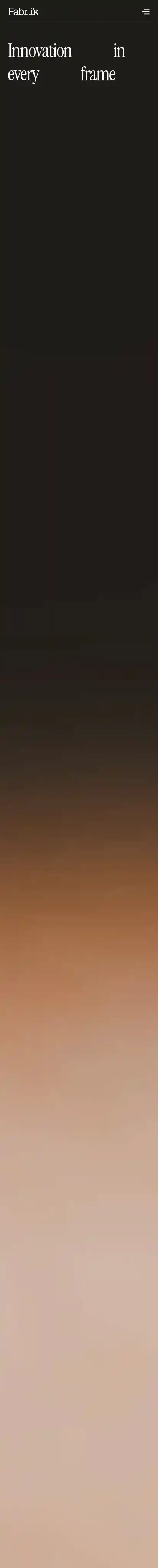 Productor home page on mobile