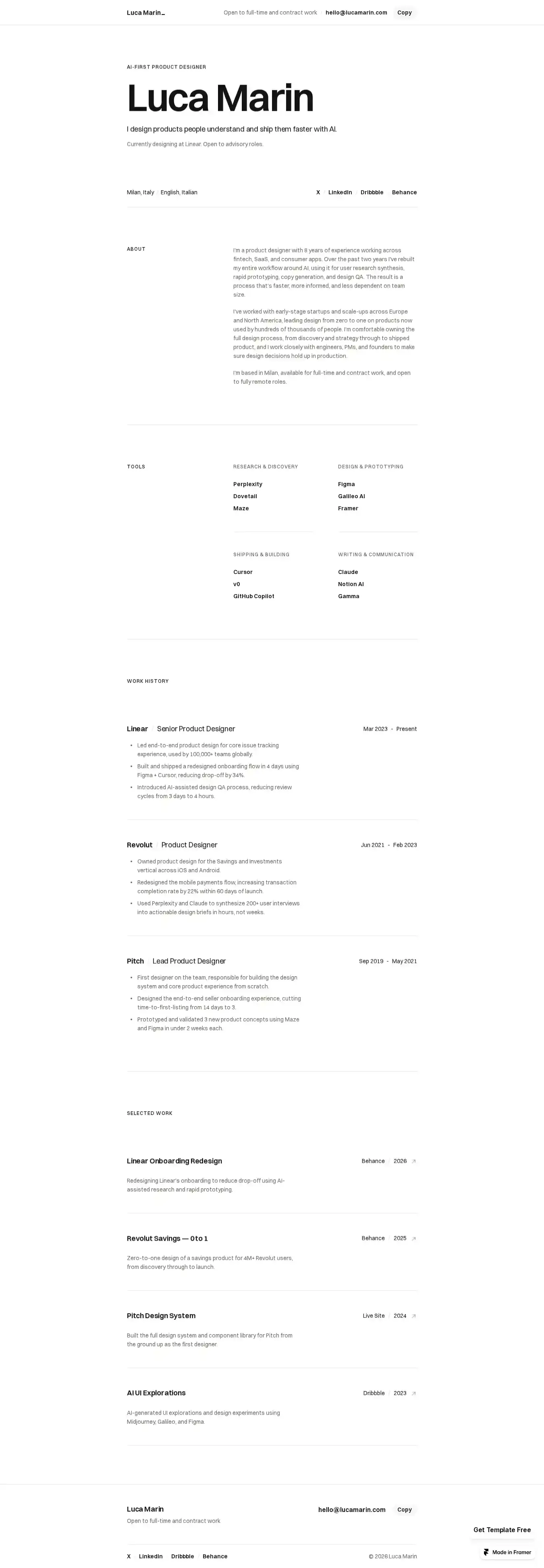 Promptfolio home page on desktop