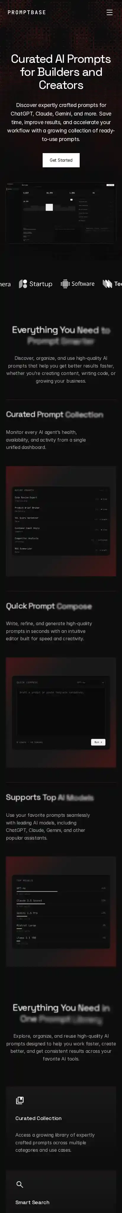 Prompting home page on mobile