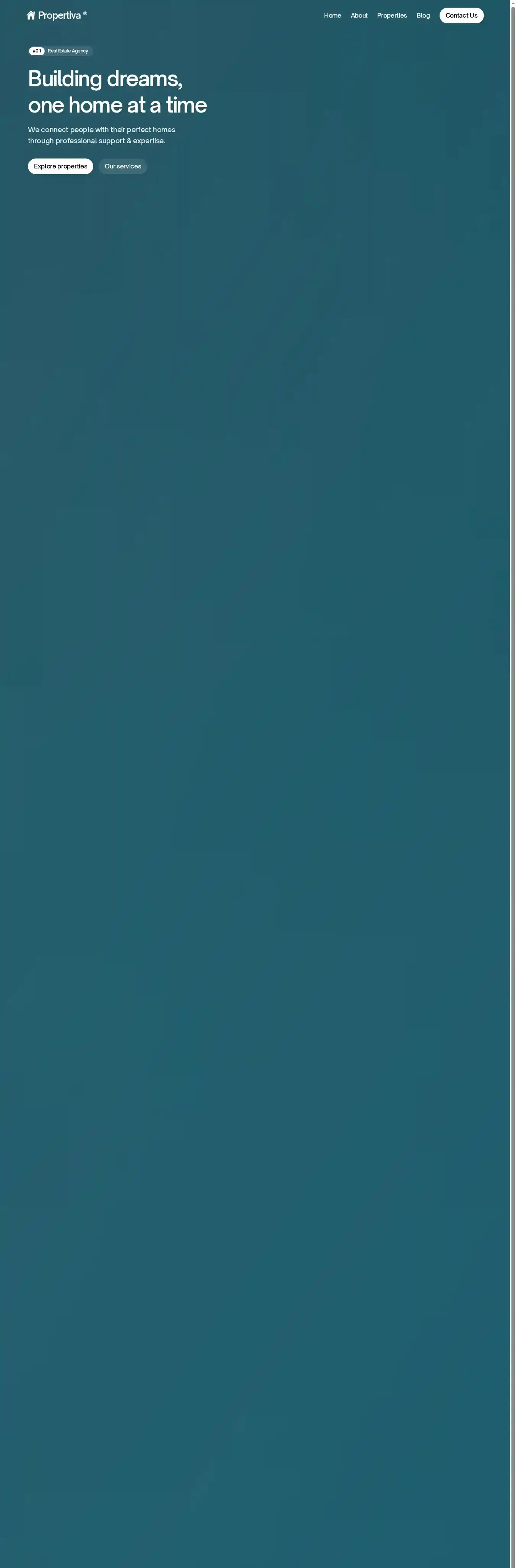 Propertiva home page on desktop
