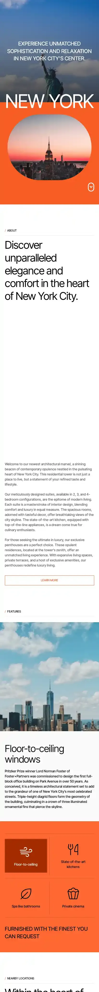 Properto home page on mobile