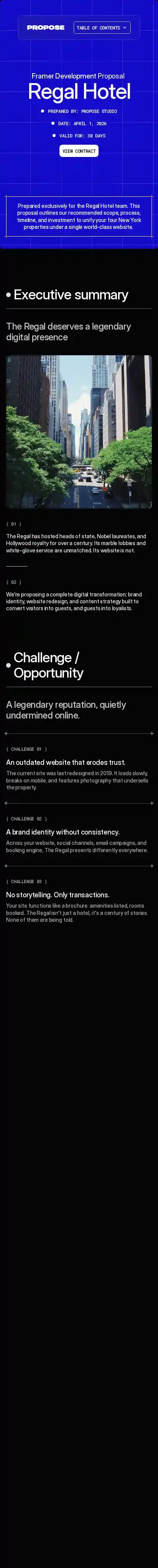 Propose home page on mobile
