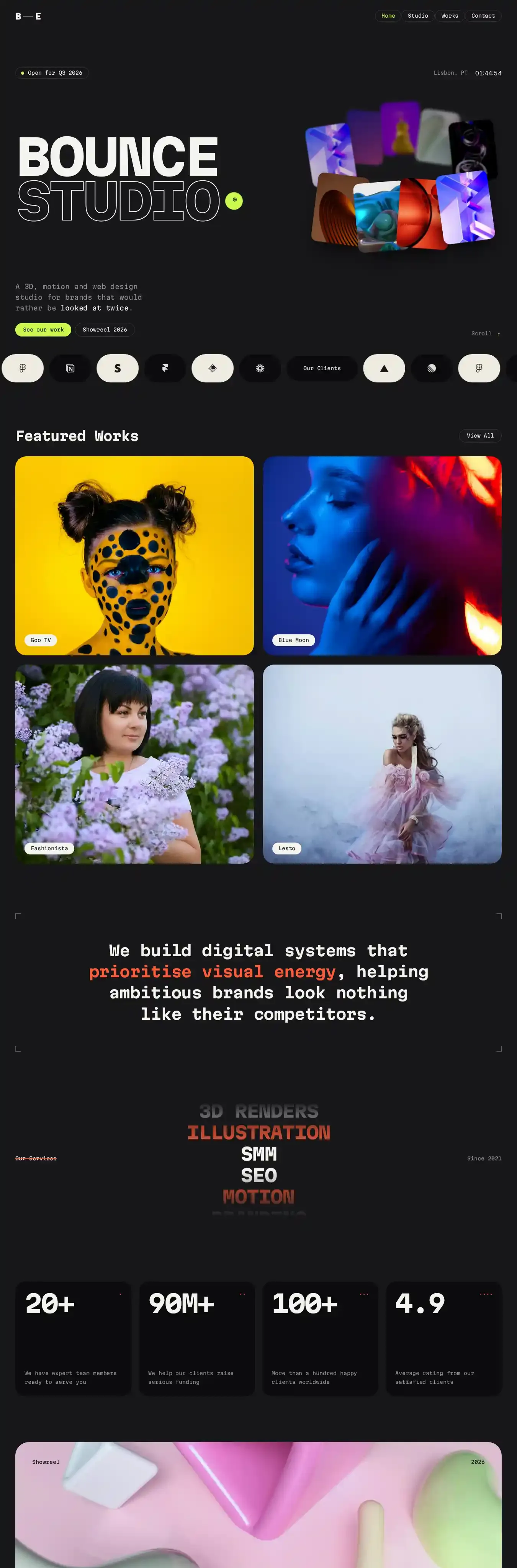 Proud Anything home page on desktop