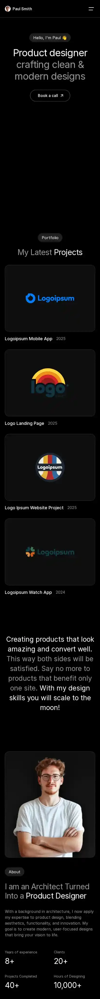 Proxio home page on mobile
