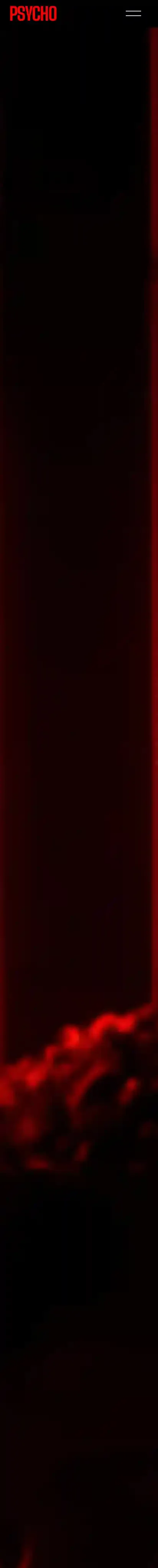 Psycho home page on mobile