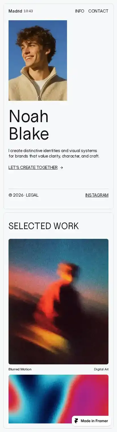 Pulido home page on mobile