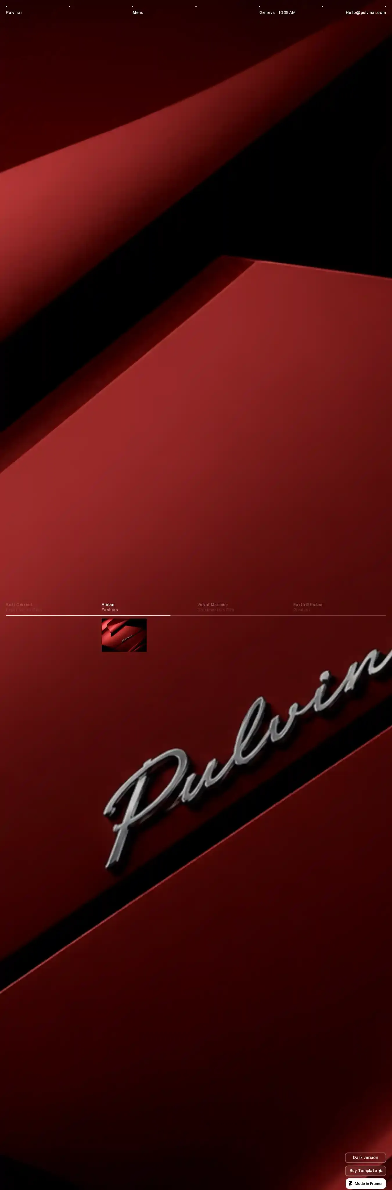 Pulvinar home page on desktop