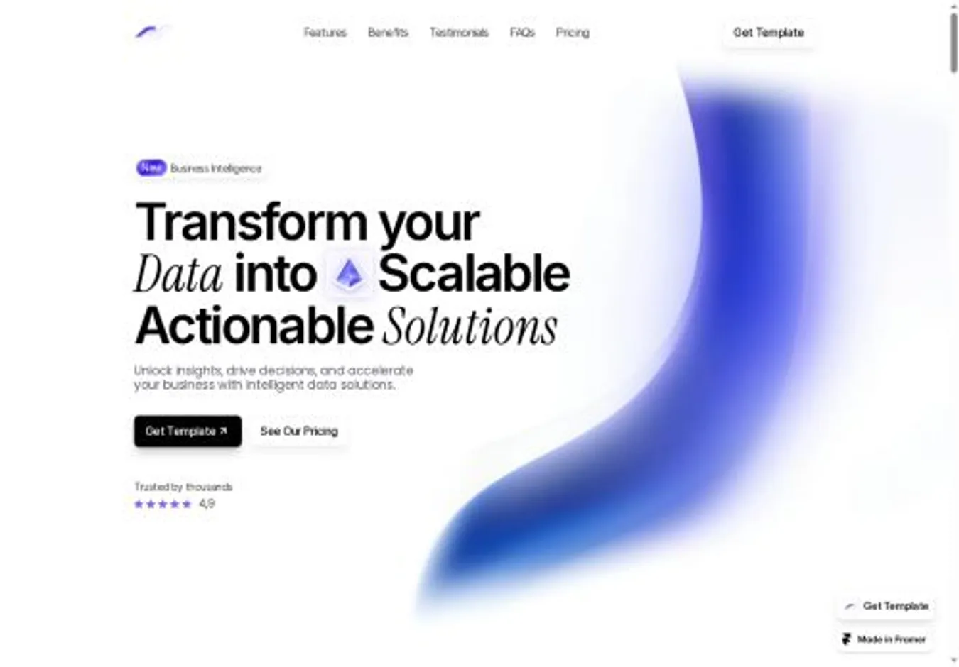 Purply home page on desktop