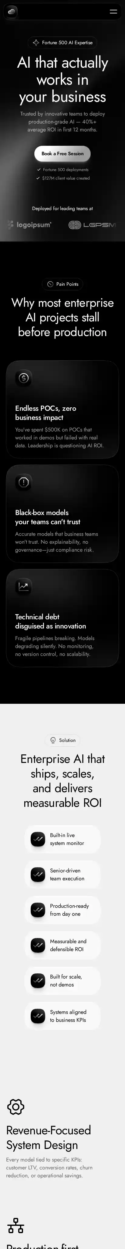Qloud home page on mobile