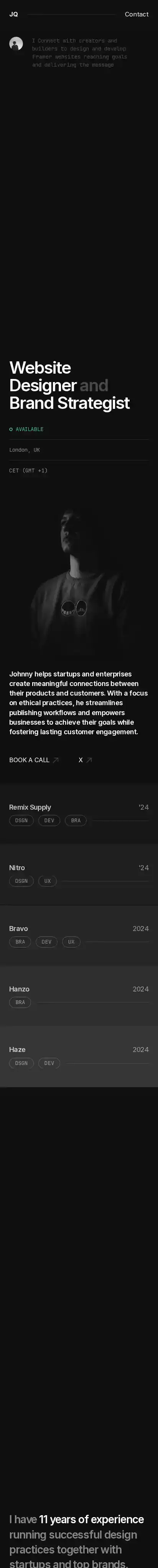 Quattro home page on mobile