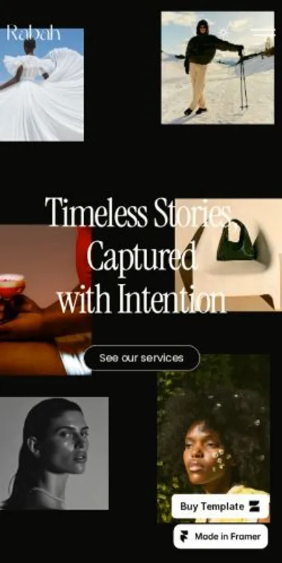 Rabah home page on mobile