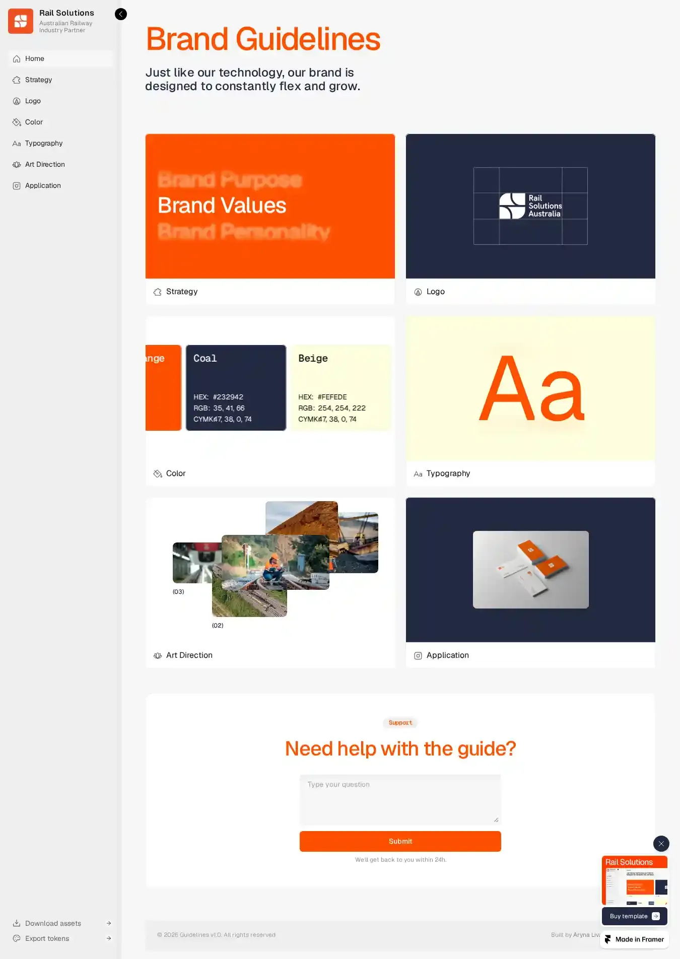 Rail Solutions home page on desktop