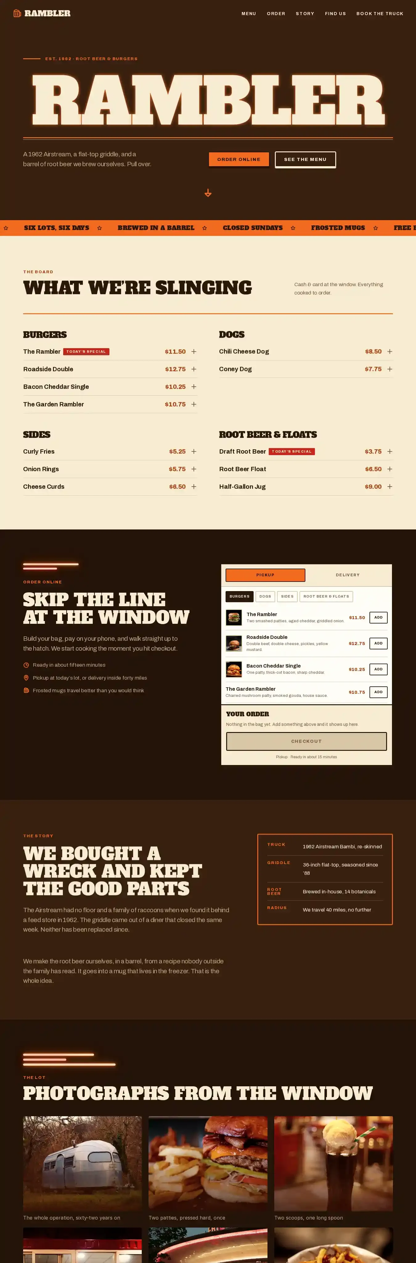 RAMBLER home page on desktop