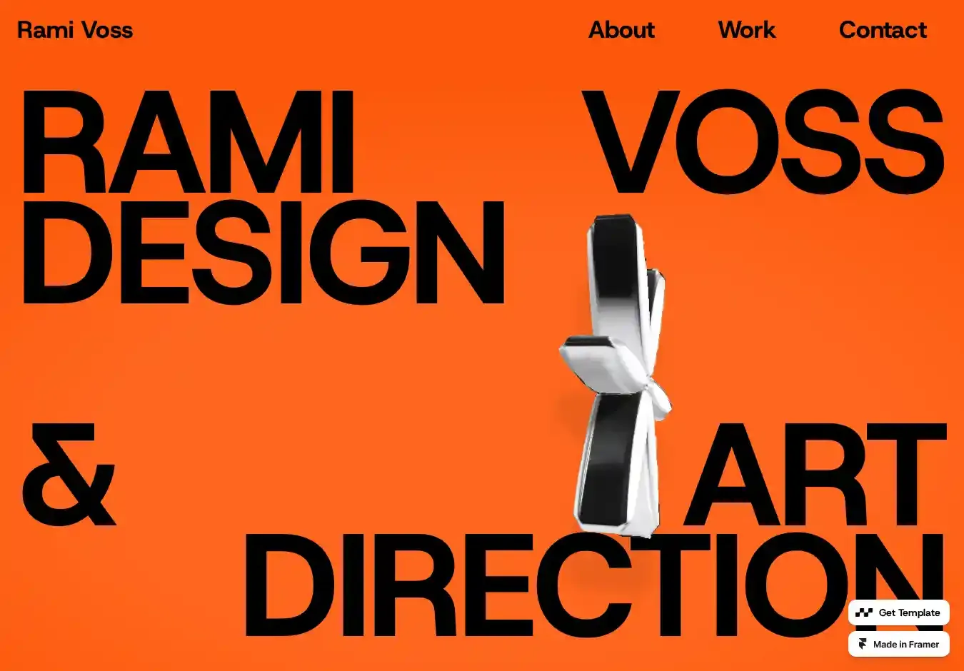 Rami Voss home page on desktop