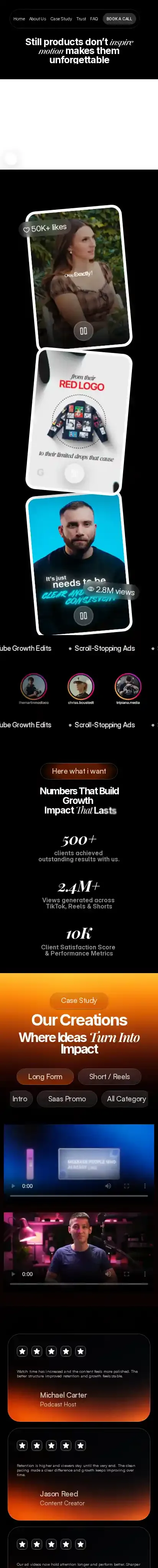 Rampmedia home page on mobile