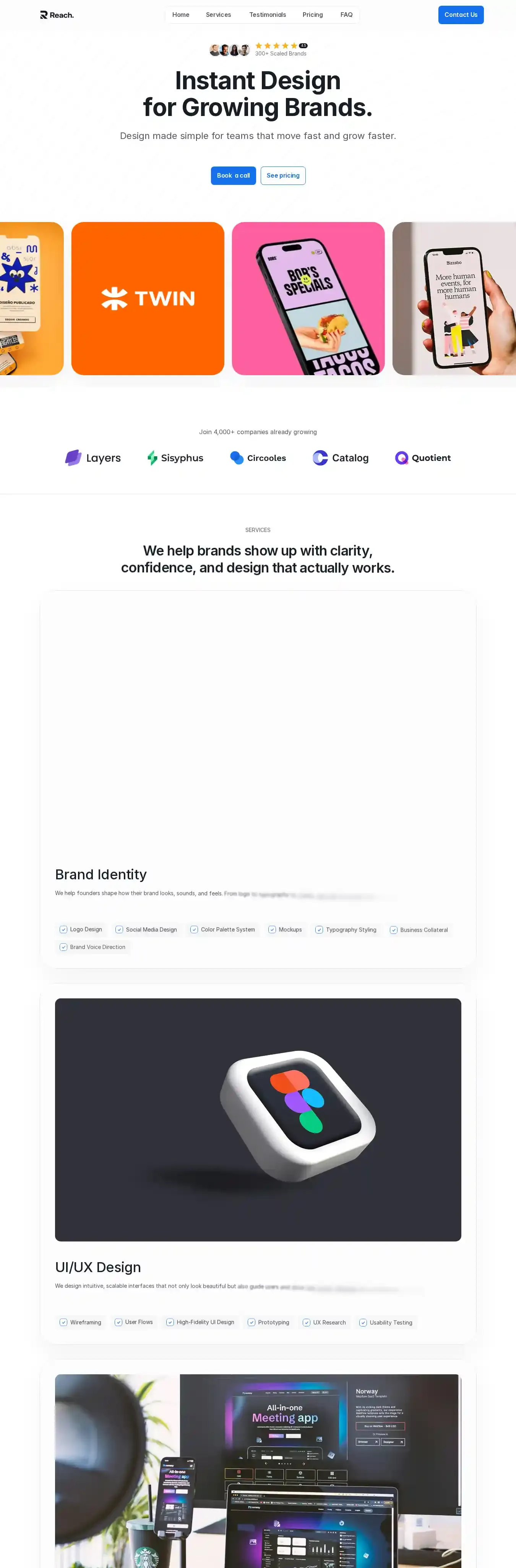 Reach home page on desktop