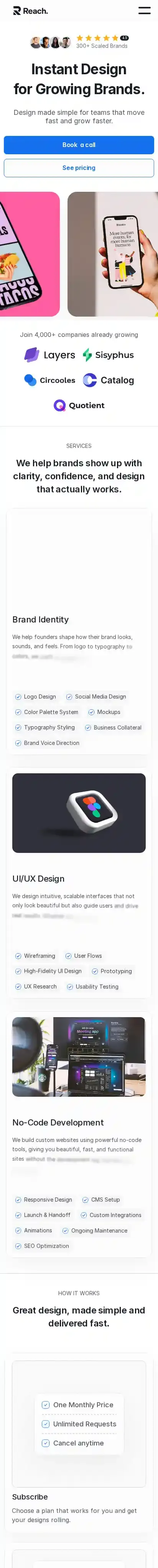 Reach home page on mobile