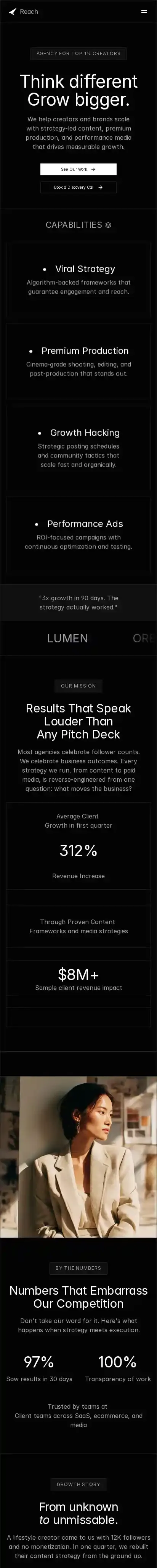 Reach home page on mobile