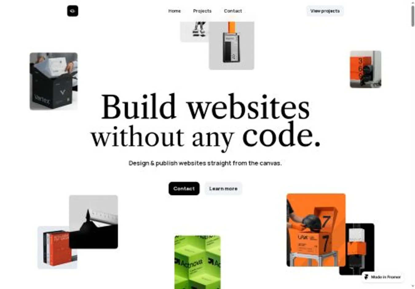 Reactive home page on desktop