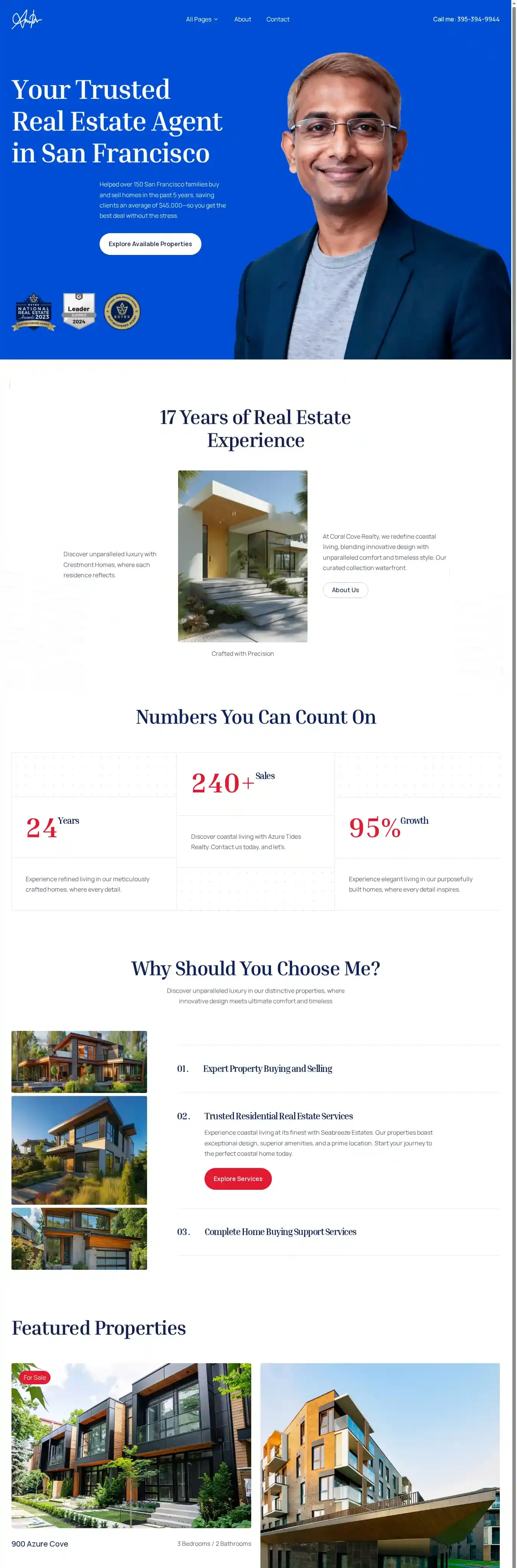 Reagento home page on desktop