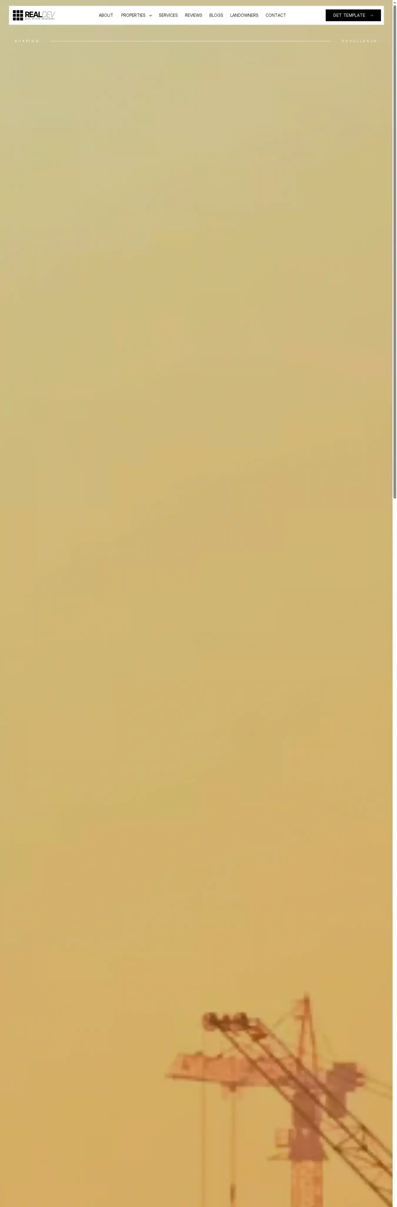 RealDev home page on desktop