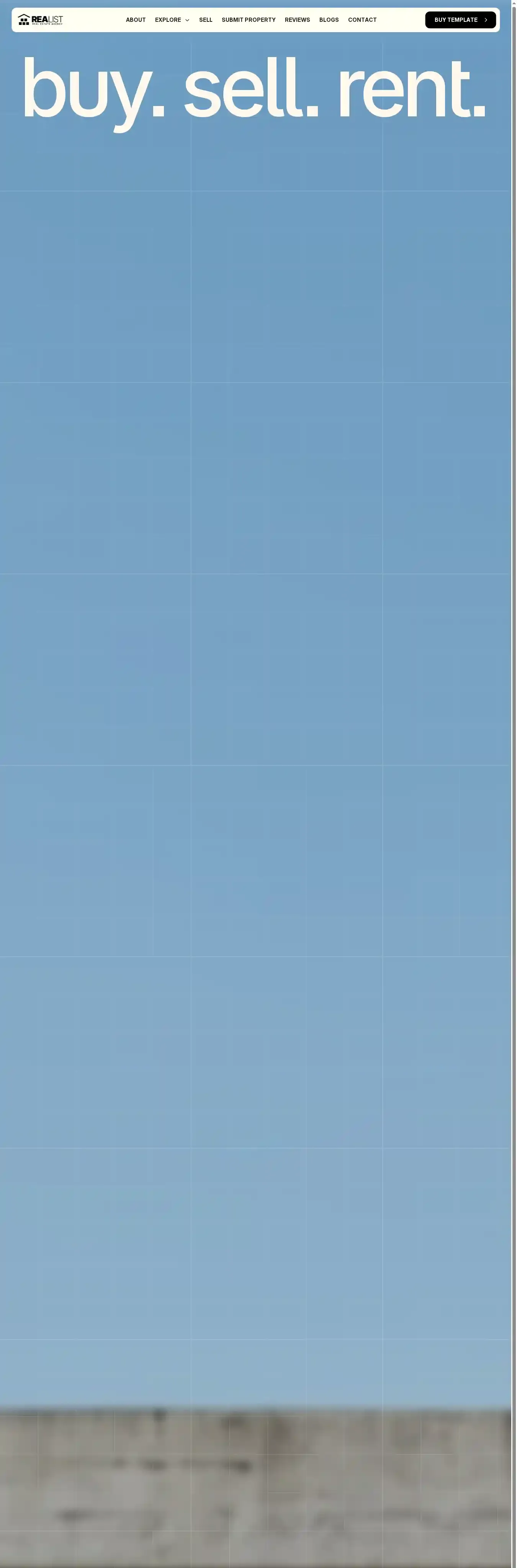 Realist home page on desktop