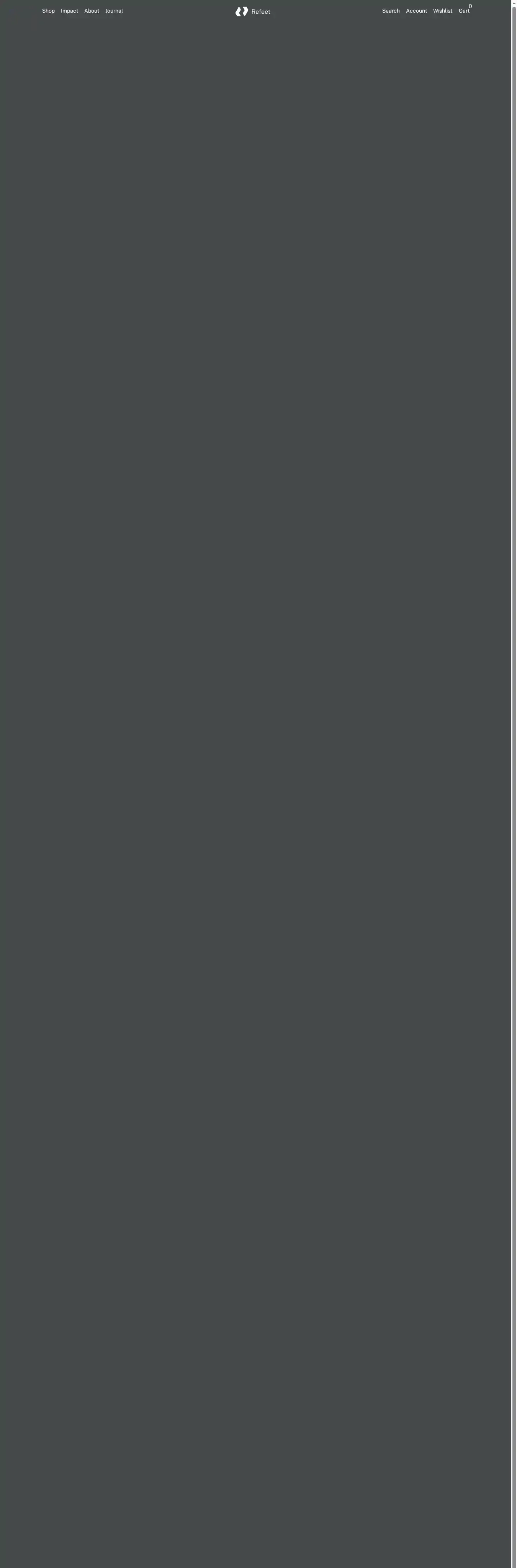 Refeet home page on desktop