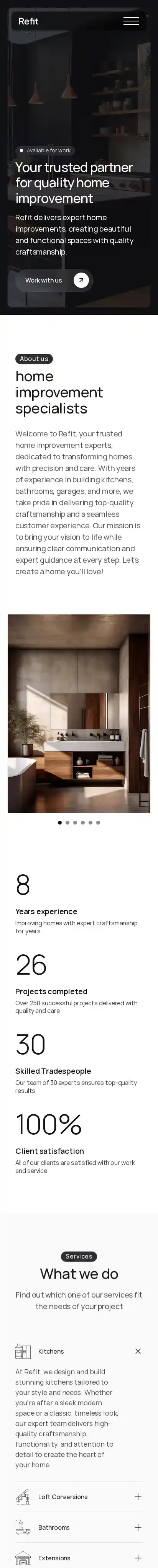Refit home page on mobile