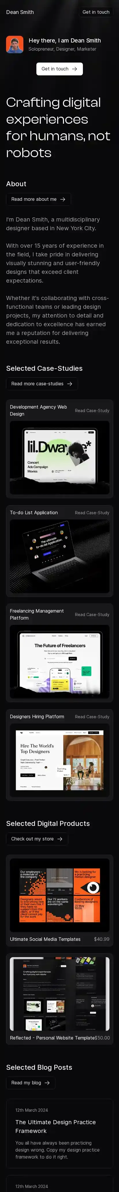 Reflected home page on mobile