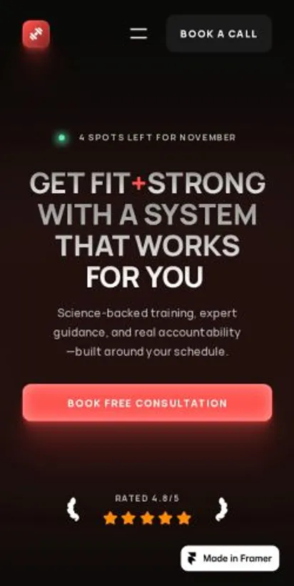 Reformr home page on mobile