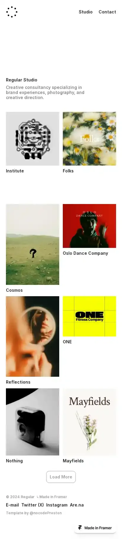 Regular home page on mobile