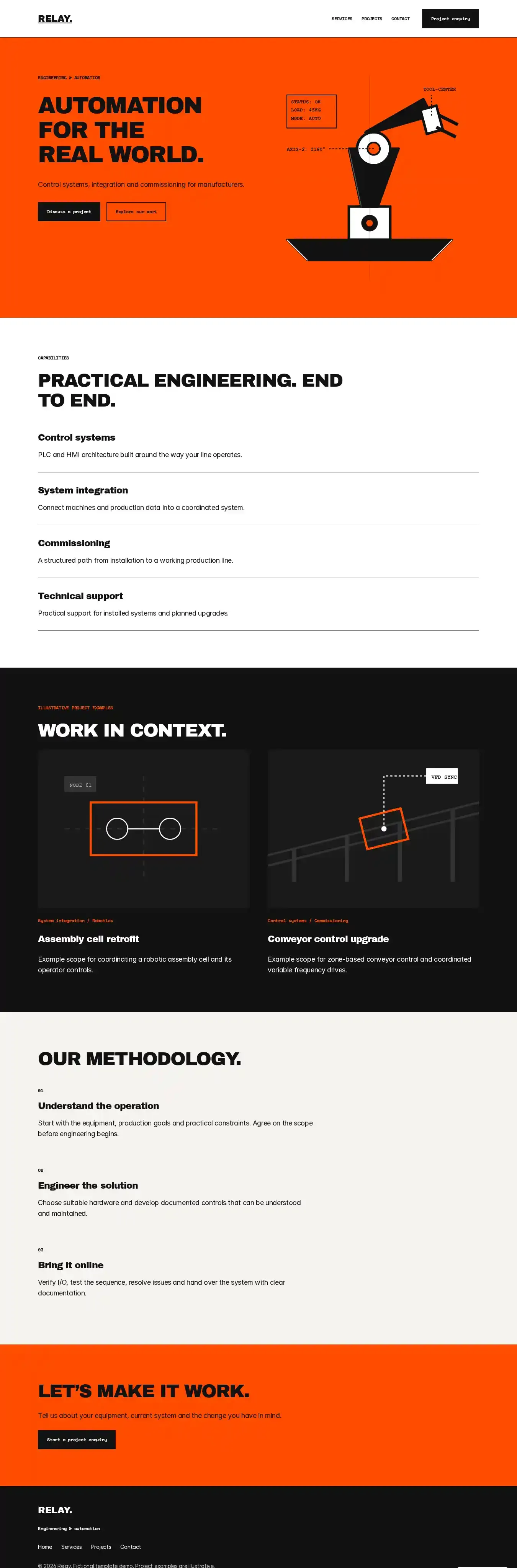 Relay Foundry home page on desktop