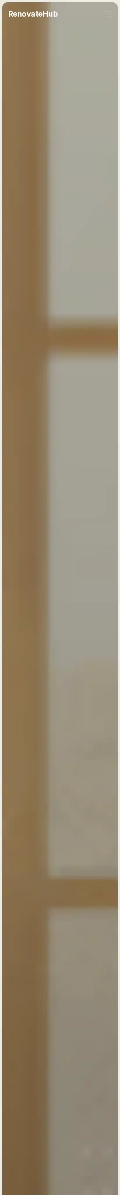 RenovateHub home page on mobile