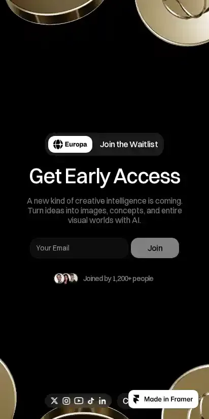 Reserve home page on mobile