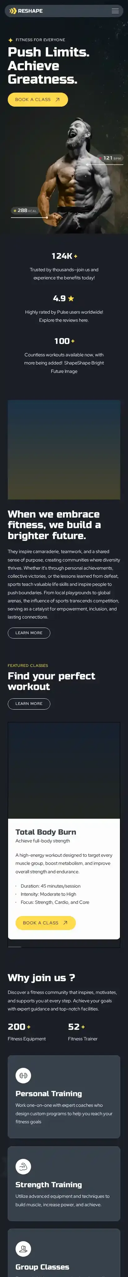 Reshape home page on mobile