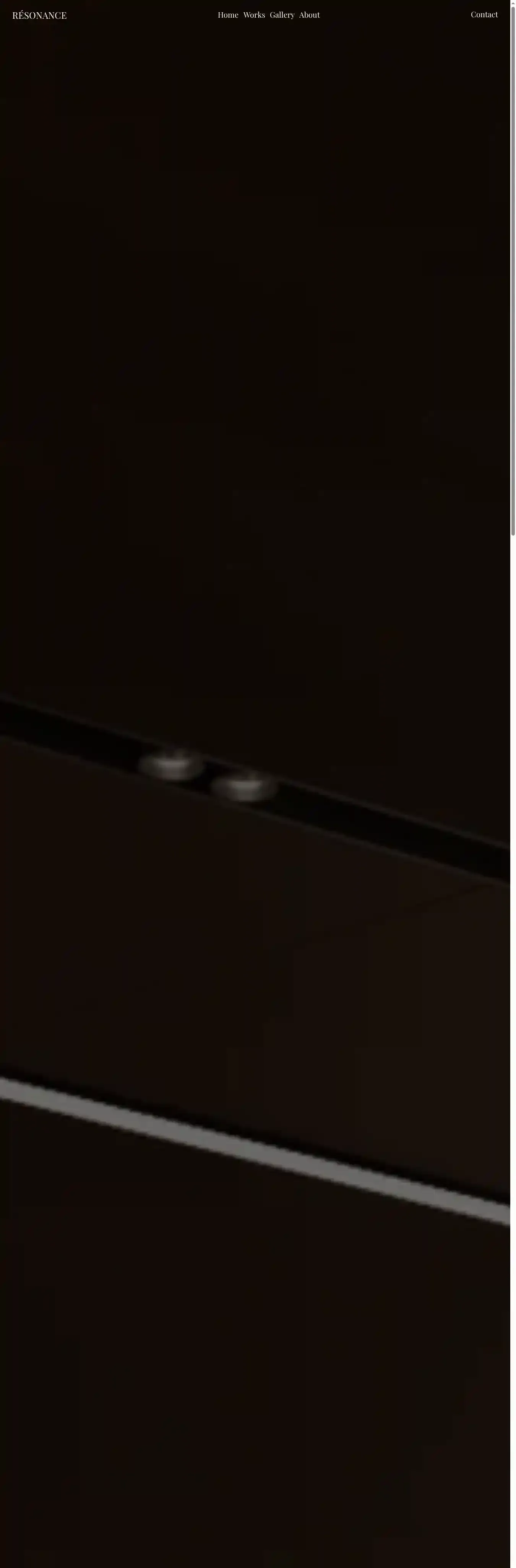Resonance home page on desktop