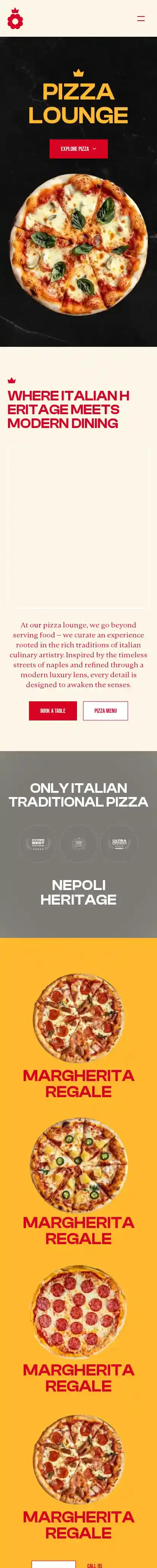 Restaurin home page on mobile